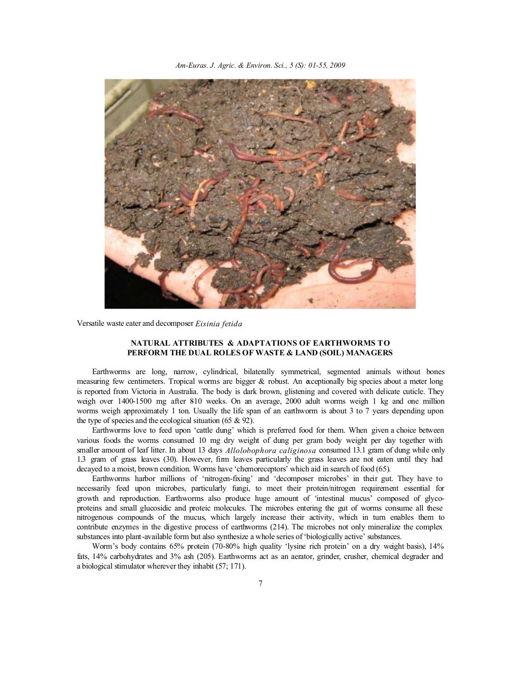 Vermiculture & Sustainable Agriculture