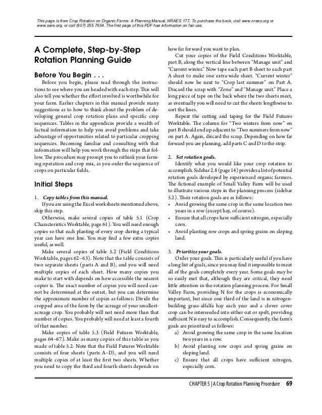 Crop Rotation on Organic Farms A Planning Manual