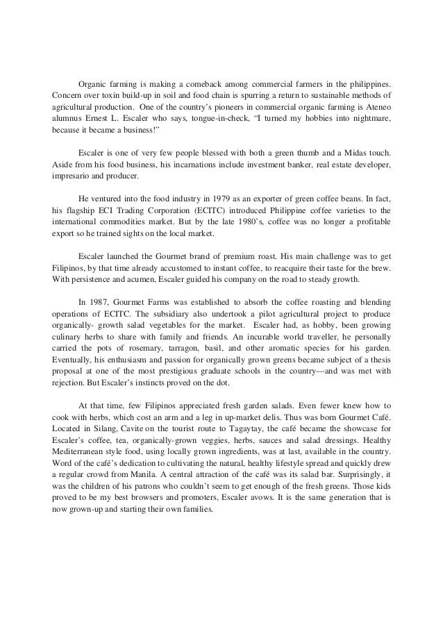 essay on organic farming