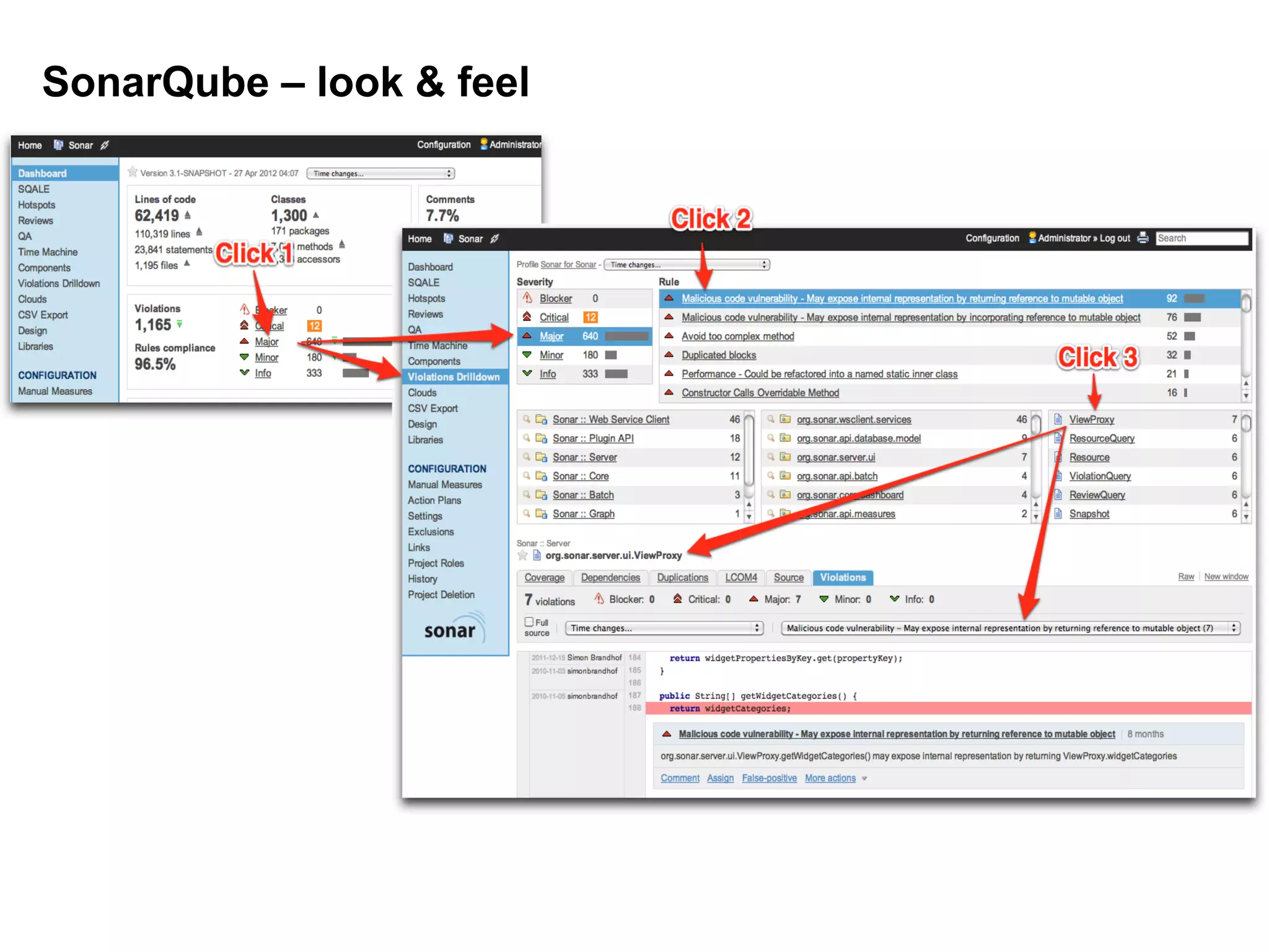 SonarQube – look & feel
 