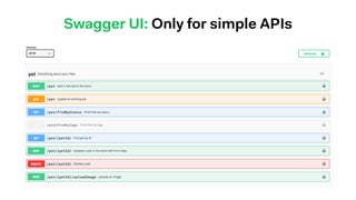 Swagger UI: Only for simple APIs
 