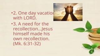 1 Day Recollection Module Example Advent Recollection Module for High Scholl | PPTX