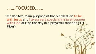 1 Day Recollection Module Example Advent Recollection Module for High Scholl | PPTX
