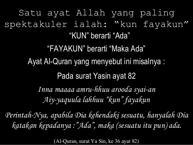 Apa Itu Kun Fayakun