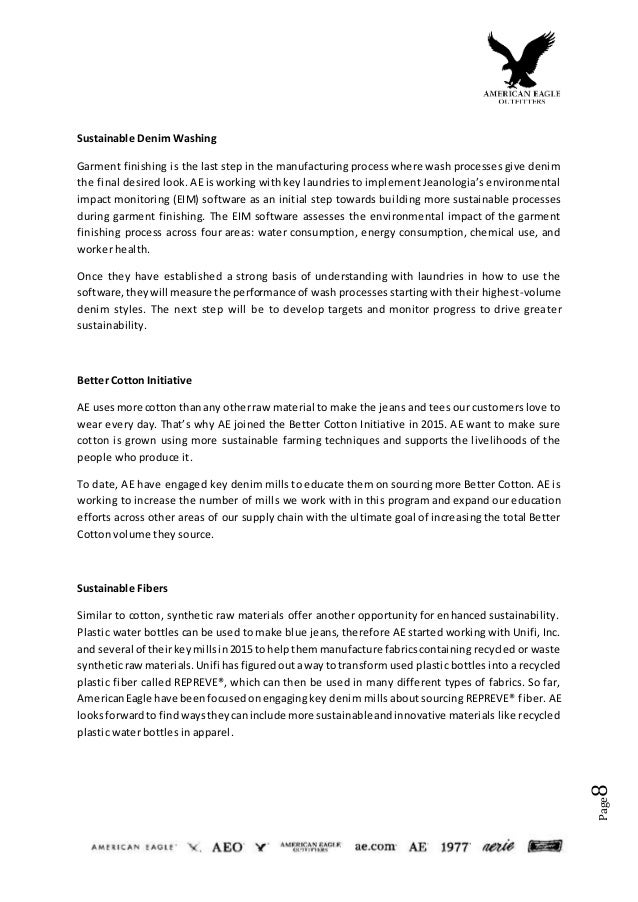 american eagle outfitters sustainability report