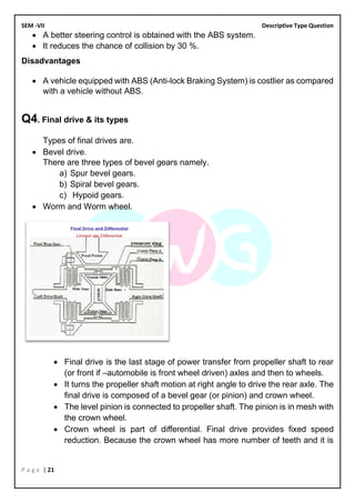 Auto Mobile Notes.pdf Automobile Engineering Notes | PDF