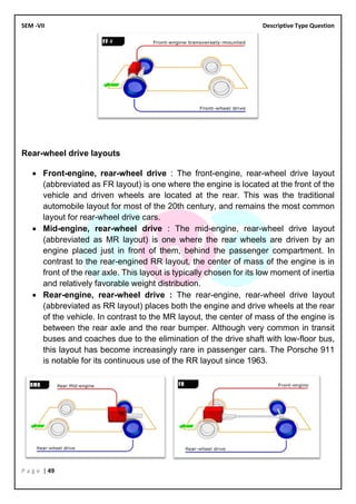 Motor Vehicle Layout Notes.pdf Automobile Engineering Notes | PDF