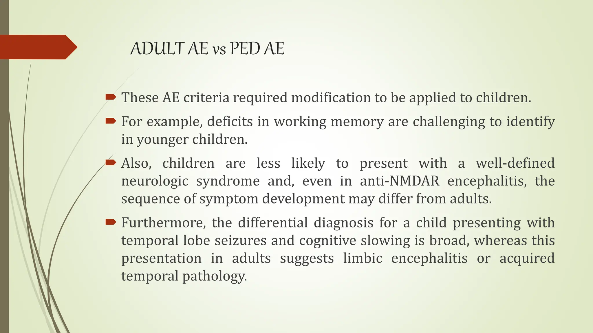 Autoimmune encephalitis in children, when to suspect. | PPTX