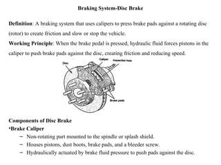 Rotating Calipers AE- unit 4.ppt STEERING, BRAKES AND SUSPENSION SYSTEMS | PPT