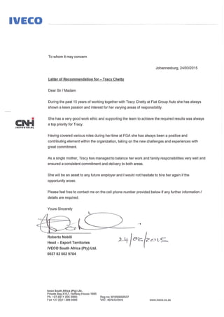 Reference Letter from Roberto Nobili