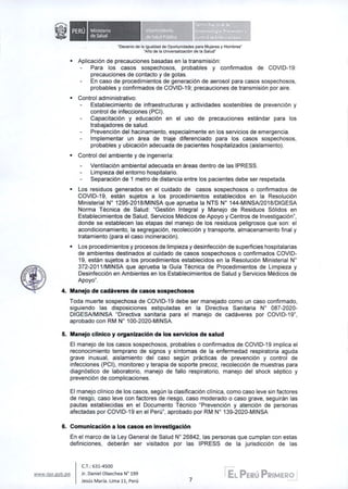 CentroNsclonat de
Epídemio^oj^a/Prtvenddny .
ContríJde Enfermedades “
PERÚ Ministerio
de Salud
Víceministerio
de Salud Púb...