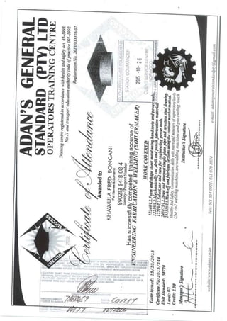 certificat boiler maker bongs
