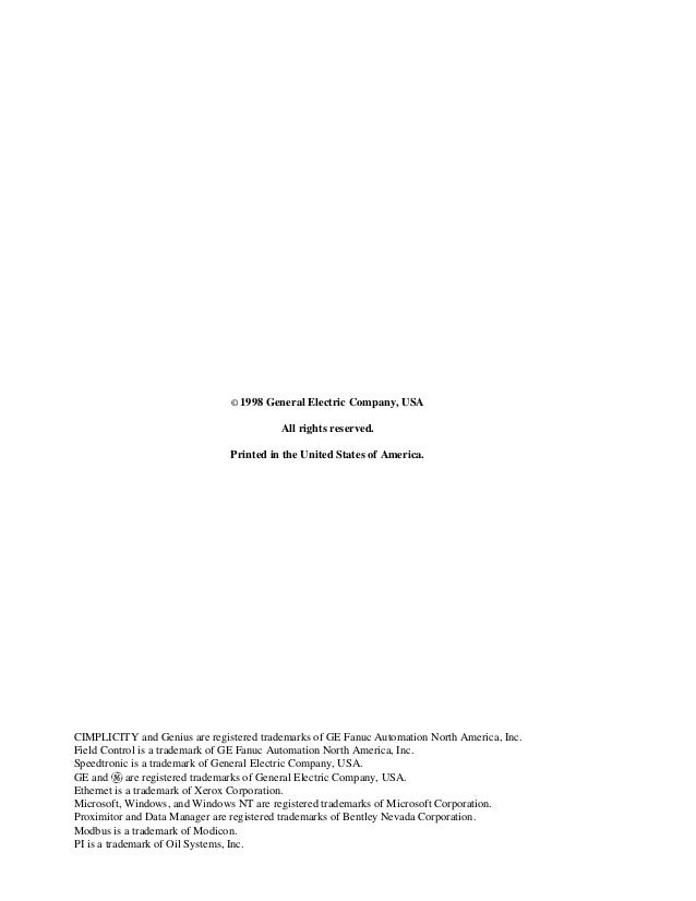 Ge Speedtronic Mark Vi Manual