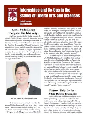 Forte Rider University College of Liberal Arts Internship Program