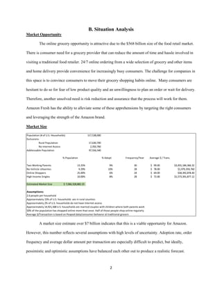 Amazon Fresh - Mock Marketing Plan | PDF