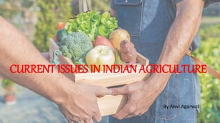 CURRENT ISSUES IN INDIAN AGRICULTURE
By Anvi Agarwal
 