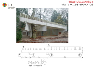 STRUCTURAL ANALYSIS II
PLASTIC ANALYSIS. INTRODUCTION
 