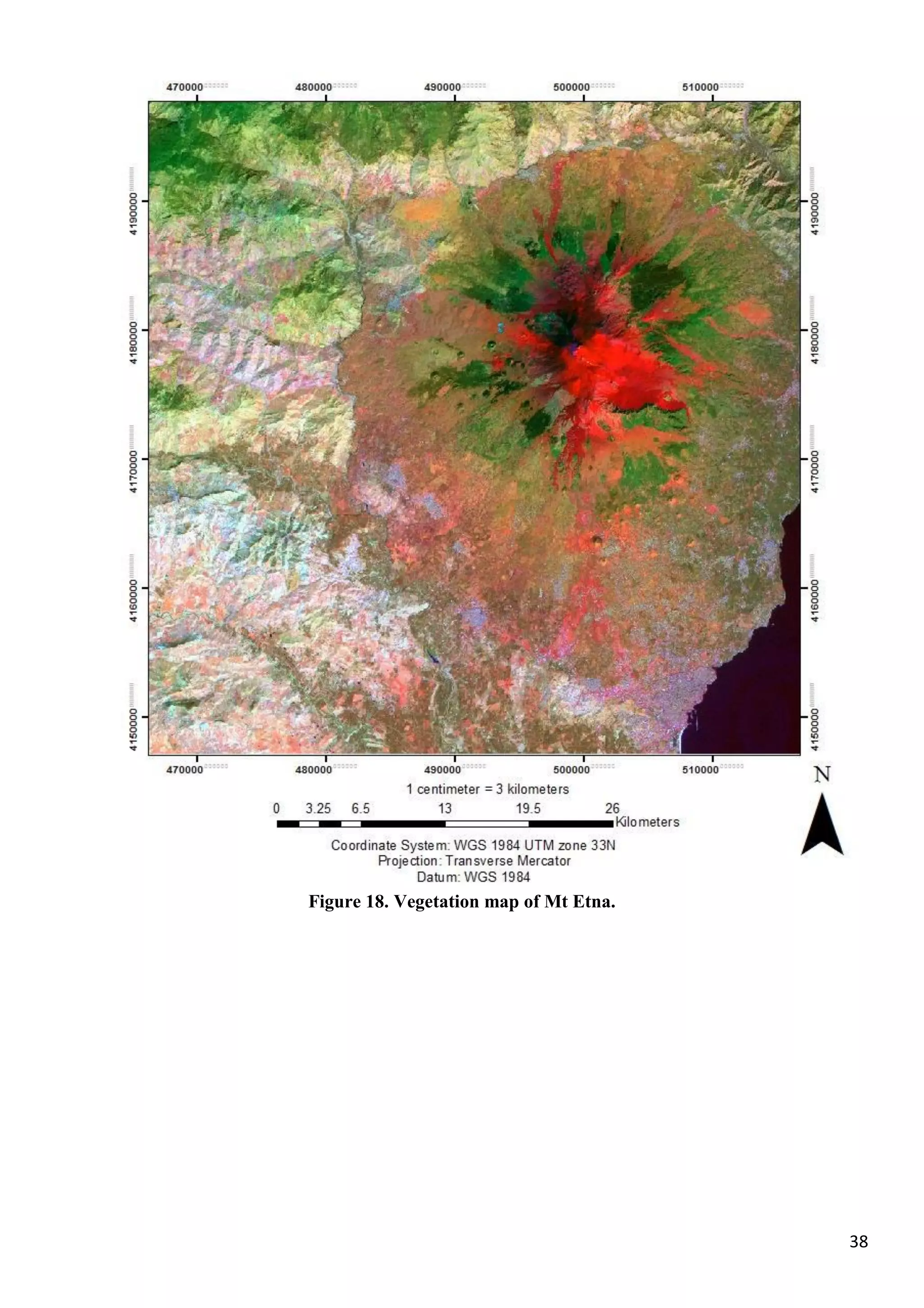 38
Figure 18. Vegetation map of Mt Etna.
 