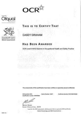 H&S Certificates - Casey Graham