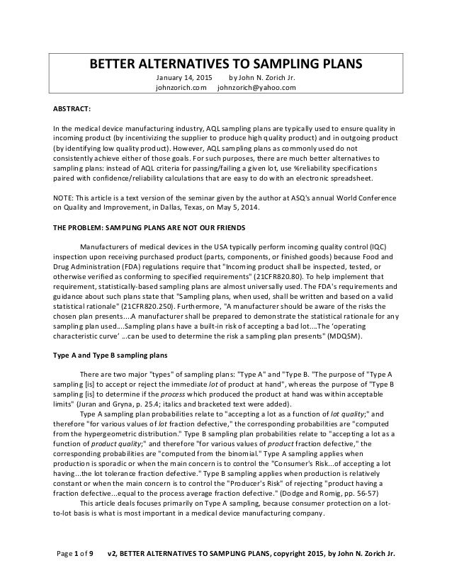 Betteralternativestosamplingplans Corruption Essay In English also Science Essay Examples Thesis Statement Narrative Essay