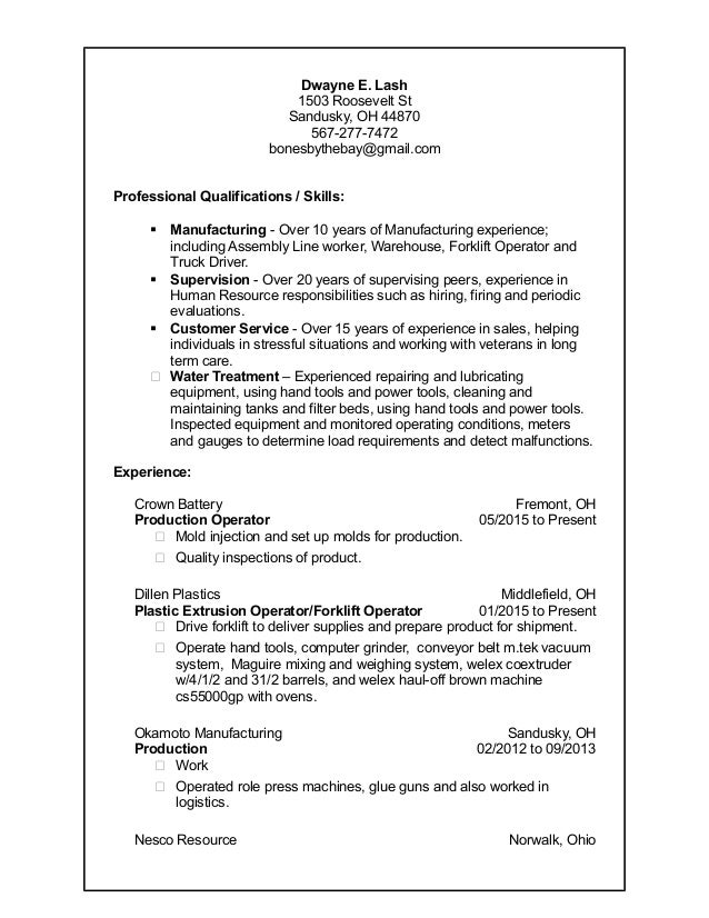 cdl resume