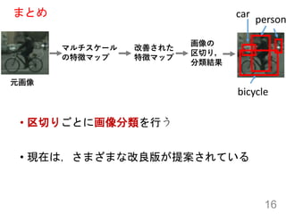 ޤȤ
? ФꤴȤ˻Ф
? Fڤϣޤޤʸ椬᰸Ƥ
16
Ԫ
ޥ`
؏եޥå
Ƥ줿
؏եޥå

Ф꣬
Y
person
bicycle
car
 