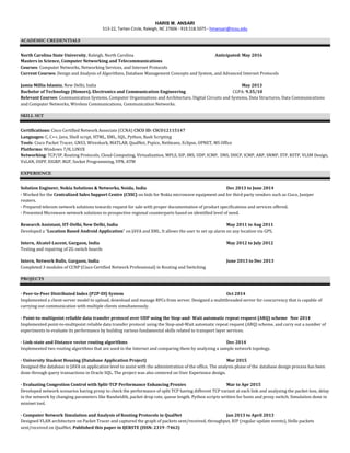 HARIS NCSU Resume PDF - HARIS NCSU Resume 1 320 