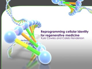 Reprogramming cellular identity
for regenerative medicine
Kyle Cowles and Caleb Henderson
 
