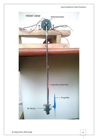 Quasi Equilibrium State Pendulum
EE Department, WCE Sangli 15
 