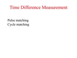 Time Difference Measurement
Pulse matching
Cycle matching
 