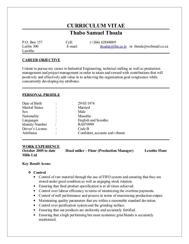 Curriculum vitae unisa image