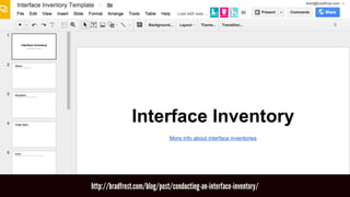 http://bradfrost.com/blog/post/conducting-an-interface-inventory/
 