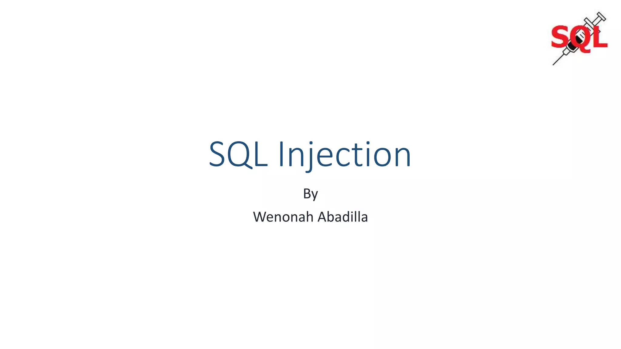 SQL Injection | PPT
