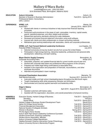 Mallory O'Mara Burks Resume | PDF