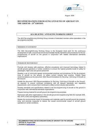 Icing Statement Aea Deicing V24 Revb | PDF