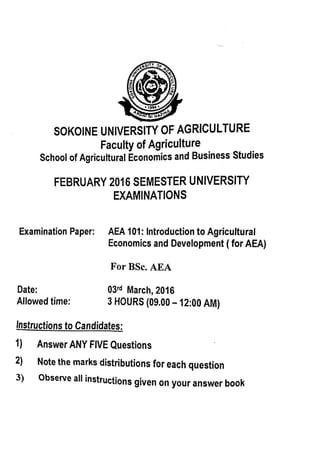 tutorials for introductory agricultural economics