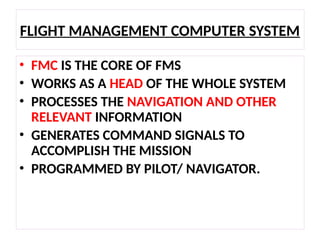Comprehensive Overview of Flight Management Systems: Functions ...