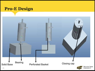 25
Pro-E Design
Solid Base Perforated Basket Closing capBearing
 