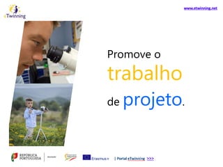 Promove o
trabalho
de projeto.
 
