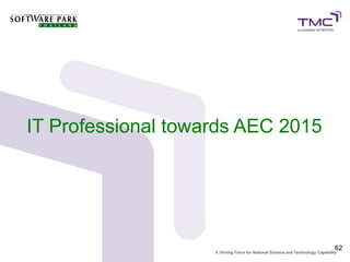 IT Professional towards AEC 2015




                                   62
 