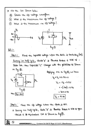 Analog electronics Circuits Notes written by Arun Kumar G, Associate Professor, Dept. of E&C, STJIT, Ranebennur, Karnataka, INDIA. Slide 127