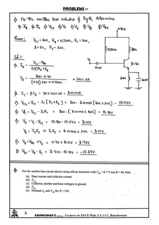 Analog electronics Circuits Notes written by Arun Kumar G, Associate Professor, Dept. of E&C, STJIT, Ranebennur, Karnataka, INDIA. Slide 162