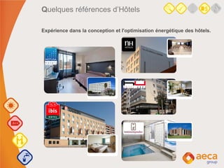 Quelques références d’Hôtels
Expérience dans la conception et l'optimisation énergétique des hôtels.
 