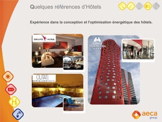 Quelques références d’Hôtels
Expérience dans la conception et l'optimisation énergétique des hôtels.
 