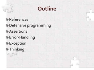 Defensive Programming | PPTX