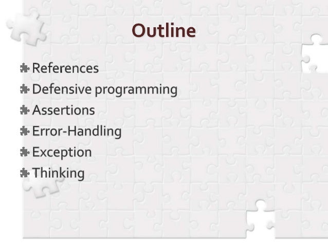 Defensive Programming
