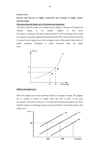 decrease in supply and contraction in supply Images... Lecture Notes: Principles of Agricultural Economics | PDF