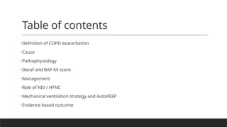 Acute exacerbation of chronic obstructive pulmonary disease | PPTX