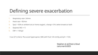 Acute exacerbation of chronic obstructive pulmonary disease | PPTX