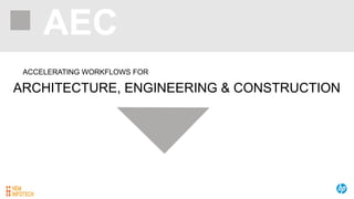 ARCHITECTURE, ENGINEERING & CONSTRUCTION
ACCELERATING WORKFLOWS FOR
AEC
 
